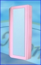 Шкаф угловой зеркальный МОНАКО розовый